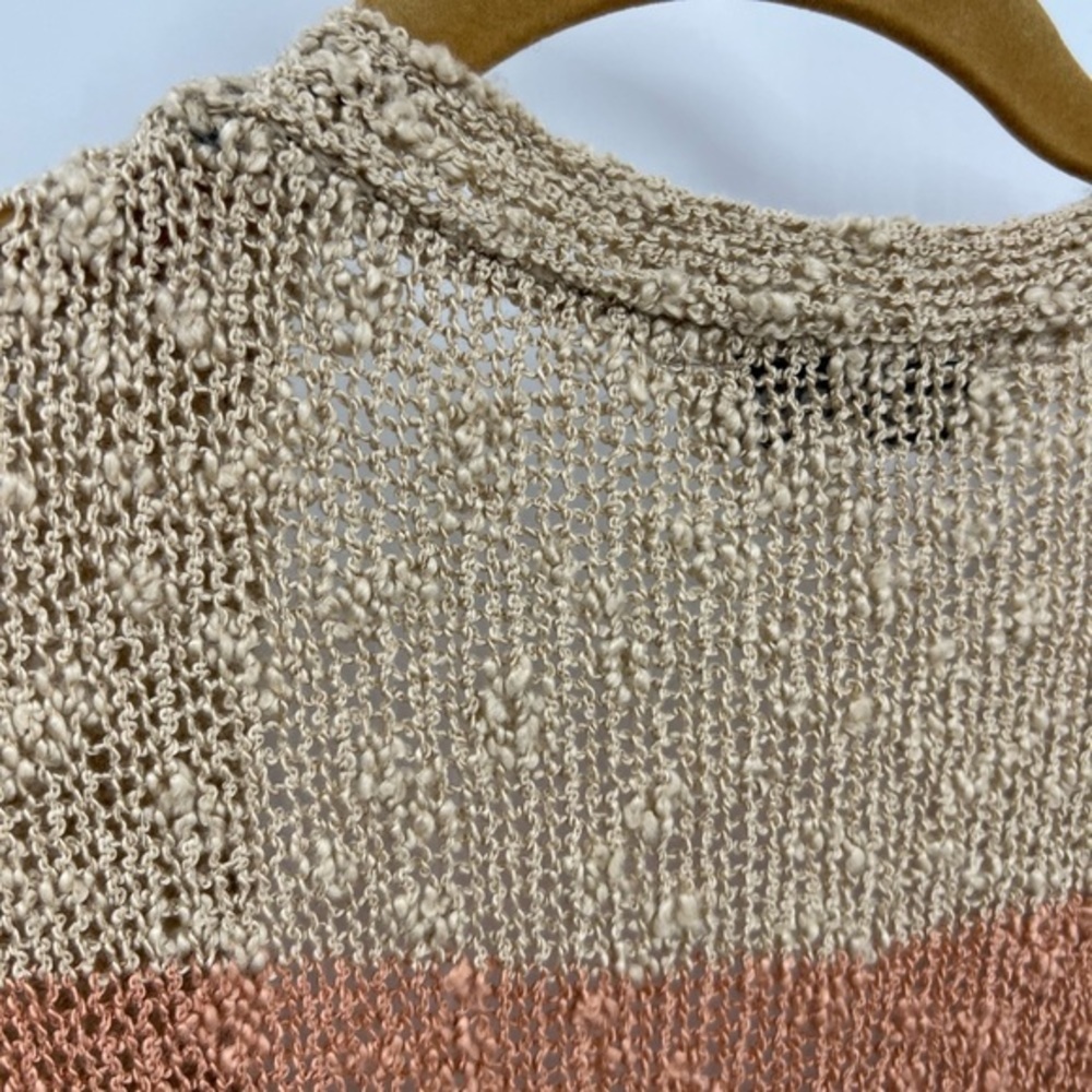 Davi & Dani Striped Open Front Textured Open Knit… - image 8